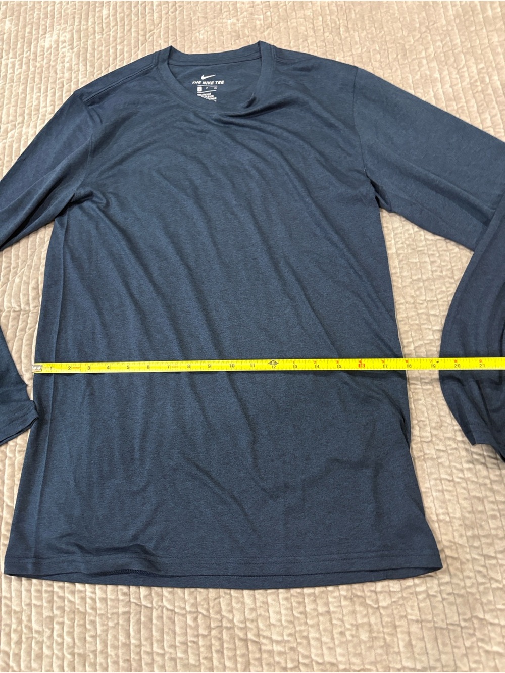 Nike Men's Long Sleeve Performance Tee - Navy - Picture 4 of 4